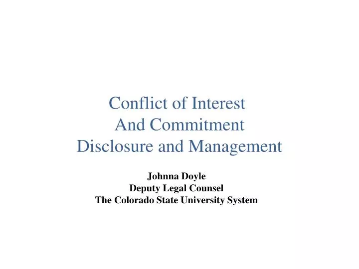 johnna doyle deputy legal counsel the colorado state university system