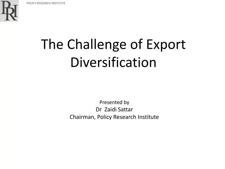 the challenge of export diversification