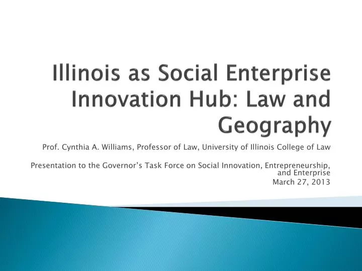 illinois as social enterprise innovation hub law and geography