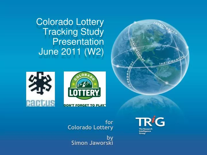 colorado lottery tracking study presentation june 2011 w2