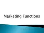 Marketing Functions - slide 1