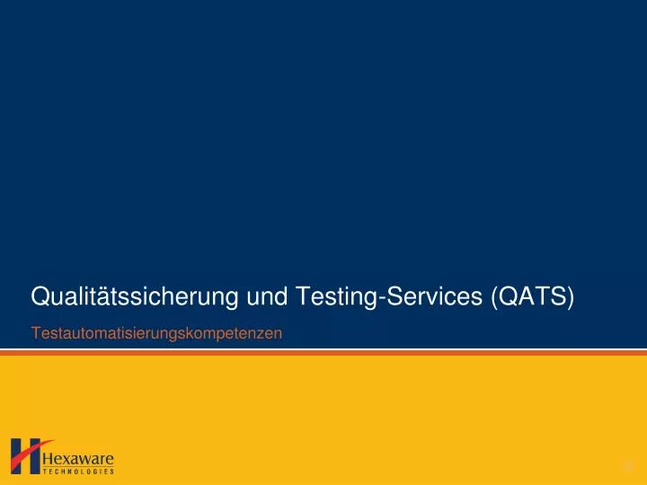 qualit tssicherung und testing services qats