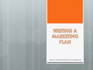 writing a marketing plan