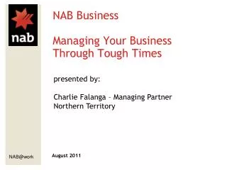 NAB Business Managing Your Business Through Tough Times