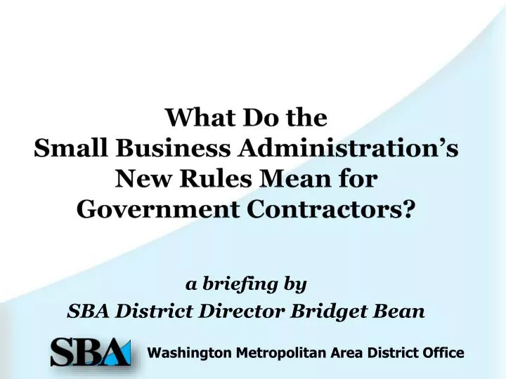 what do the small business administration s new rules mean for government contractors