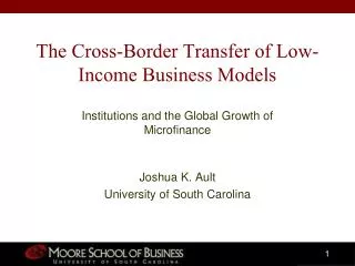 The Cross-Border Transfer of Low-Income Business Models