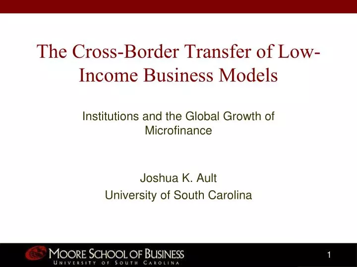 the cross border transfer of low income business models