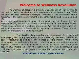 Welcome to Wellness Revolution
