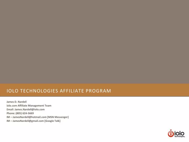 iolo technologies affiliate program
