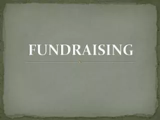 FUNDRAISING