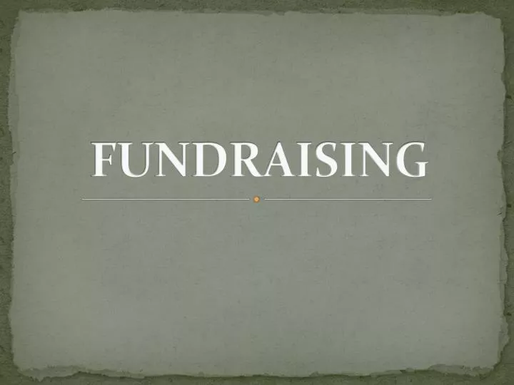 fundraising