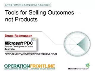 Tools for Selling Outcomes – not Products