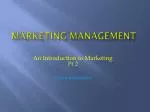 MARKETING MANAGEMENT - slide 1