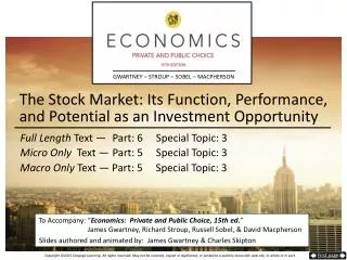 The Stock Market: Its Function, Performance, and Potential as an Investment Opportunity