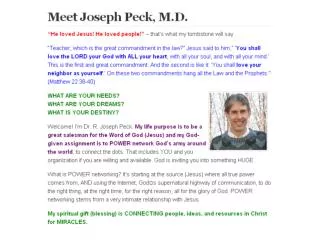 Meet Joseph Peck, M.D.
