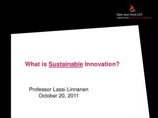 What is Sustainable Innovation ?