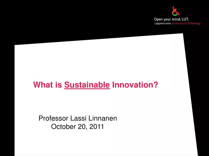 what is sustainable innovation