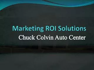 Marketing ROI Solutions