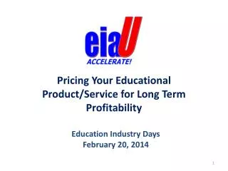 Pricing Your Educational Product/Service for Long Term Profitability