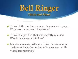 Bell Ringer Think-and-Share