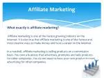 Affiliate Marketing - slide 1