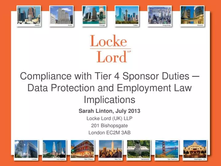 compliance with tier 4 sponsor duties data protection and employment law implications