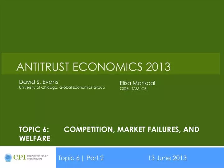 topic 6 competition market failures and welfare