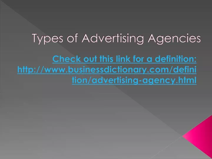 types of advertising agencies