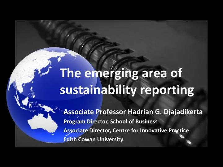 the emerging area of sustainability reporting