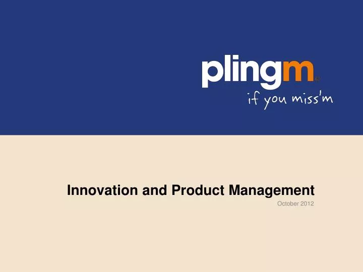 innovation and product management