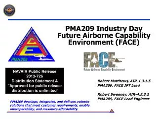 PMA209 Industry Day Future Airborne Capability Environment (FACE)