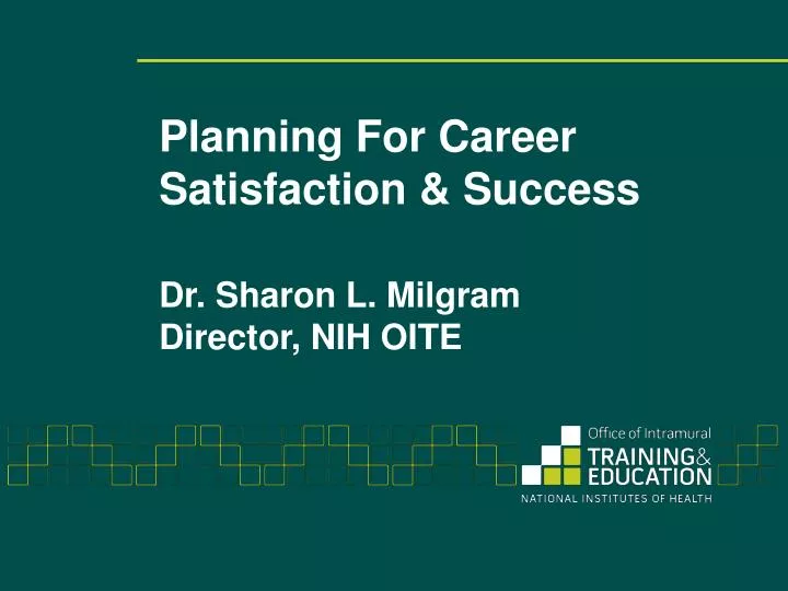 planning for career satisfaction success