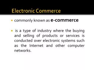 Electronic Commerce