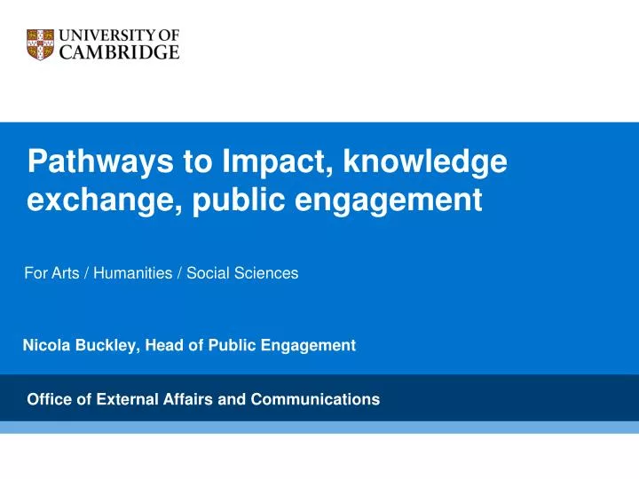 pathways to impact knowledge exchange public engagement