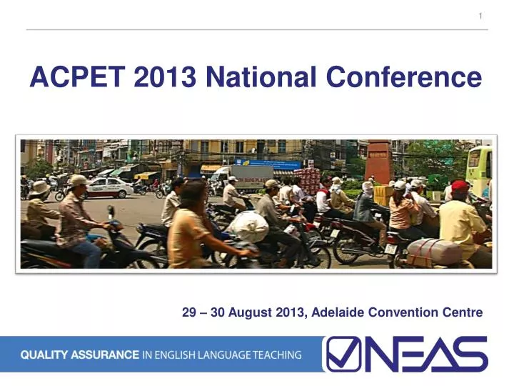 acpet 2013 national conference