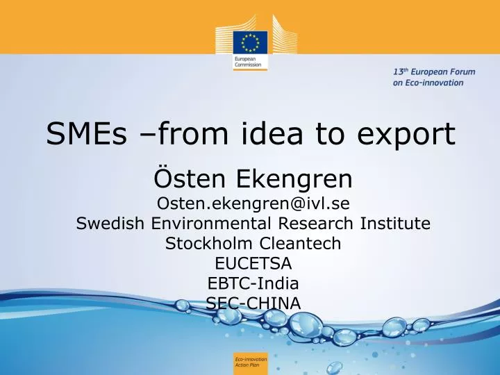 smes from idea to export