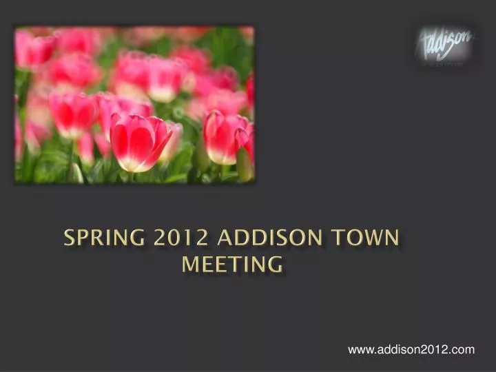 spring 2012 addison town meeting