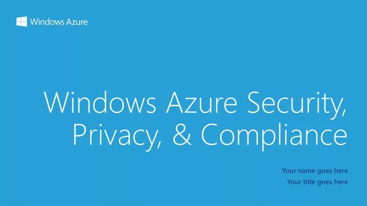 windows azure security privacy compliance