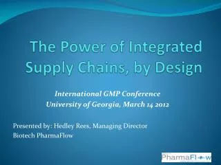 The Power of Integrated Supply Chains, by Design