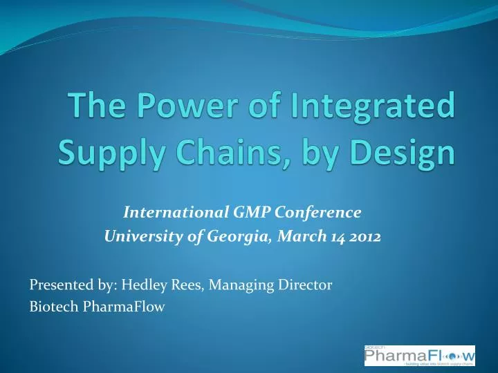 the power of integrated supply chains by design