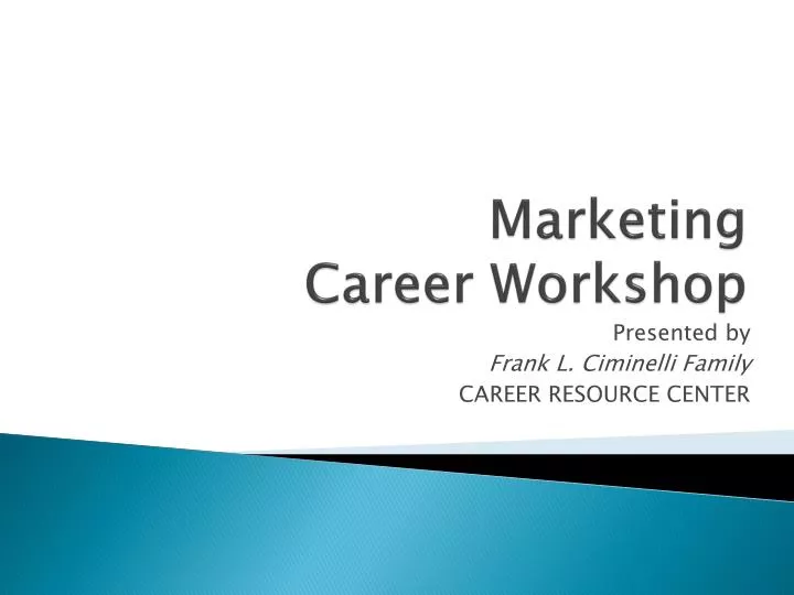 marketing career workshop