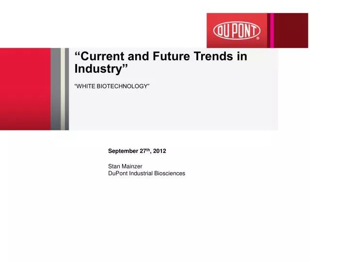 current and future trends in industry