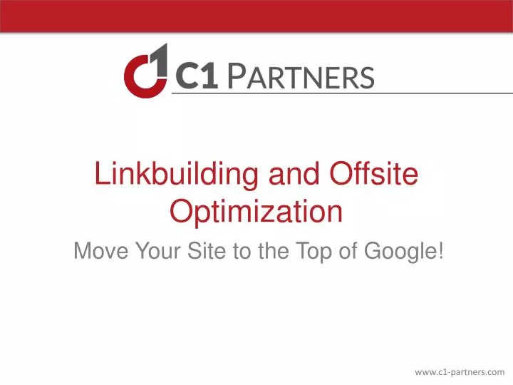 linkbuilding and offsite optimization