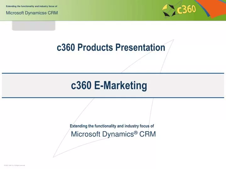 c360 products presentation