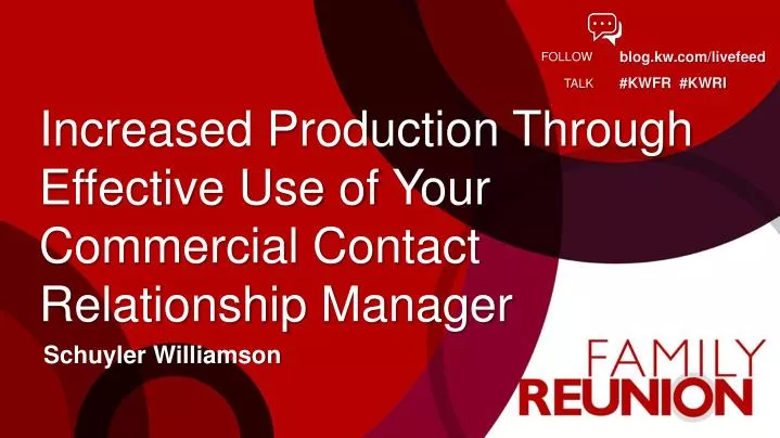 increased production through effective use of your commercial contact relationship manager