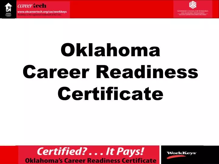 oklahoma career readiness certificate