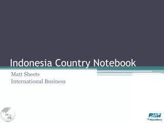 Indonesia Country Notebook