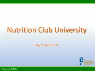 Nutrition Club University