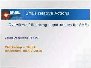 SMEs relative Actions