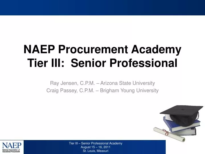 naep procurement academy tier iii senior professional